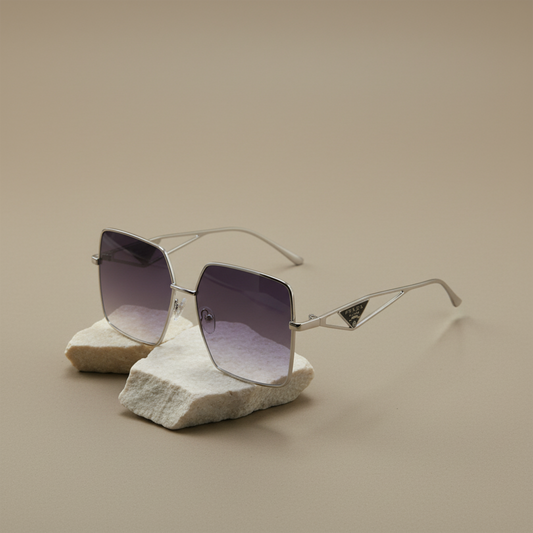 Silver Mirage – Light Purple & Silver Frame Sunglasses for Men | Monarch Man