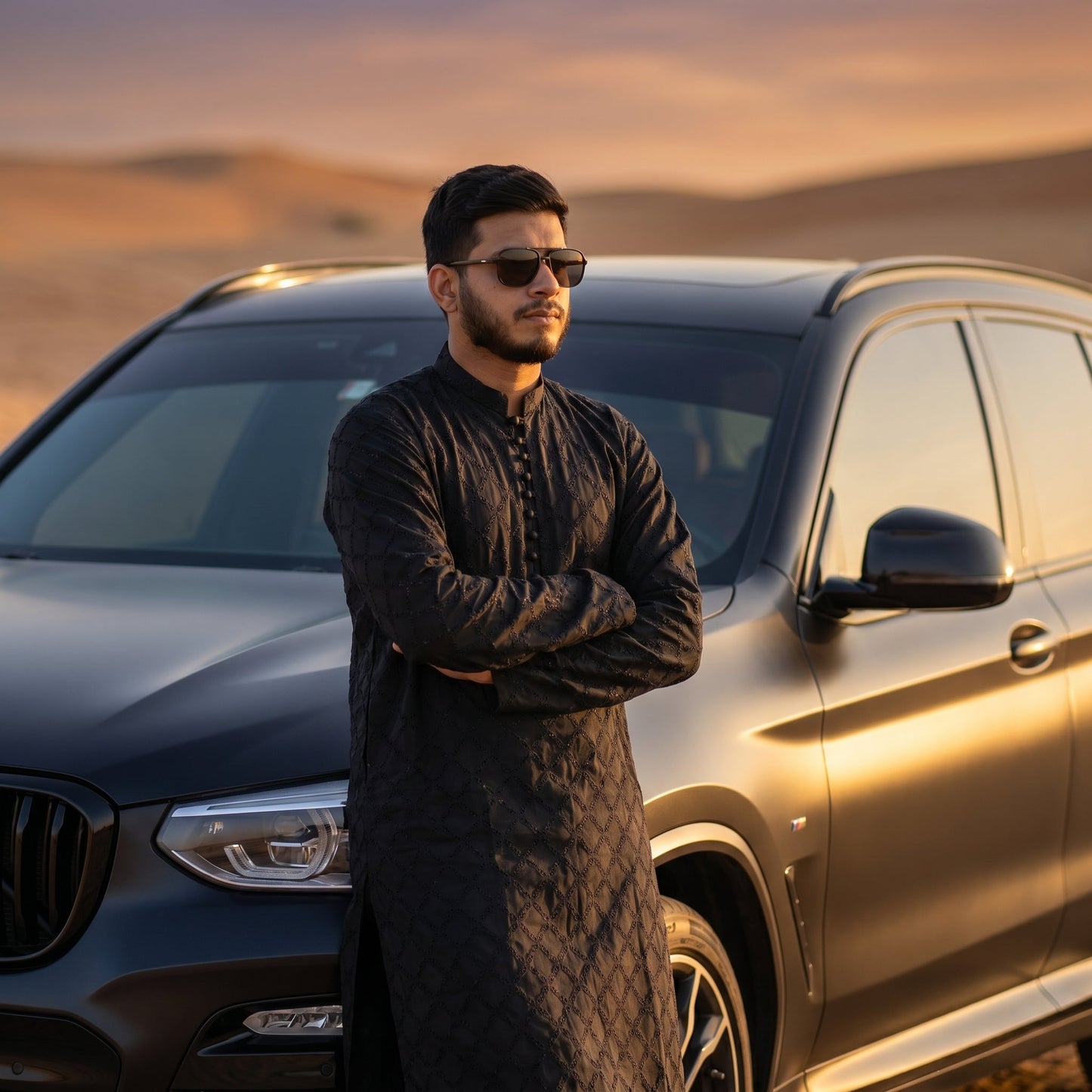 Black Kurta with Trouser | Chikankari