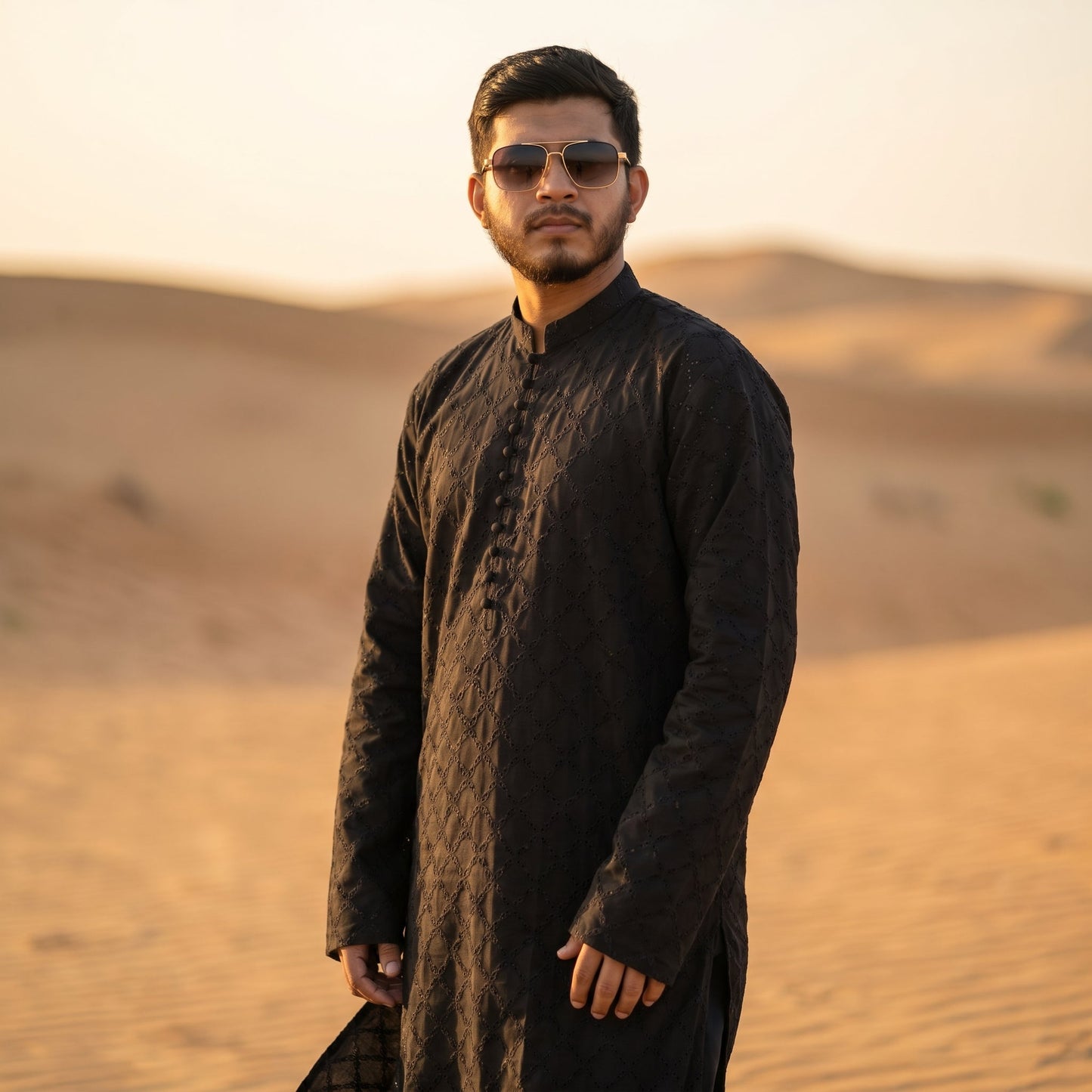 Black Kurta with Trouser | Chikankari