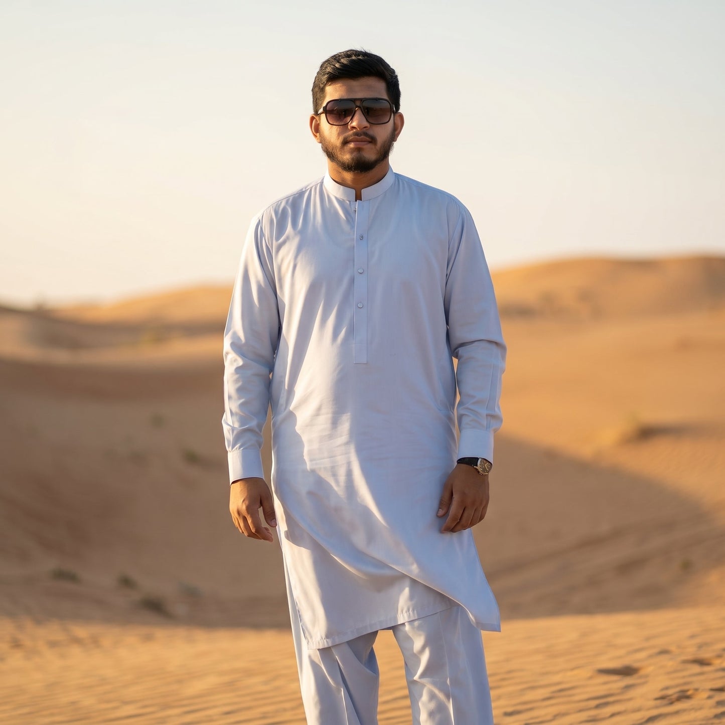 Soft Wrinkle-Free Wash & Wear Kurta Trouser – Sky Blue